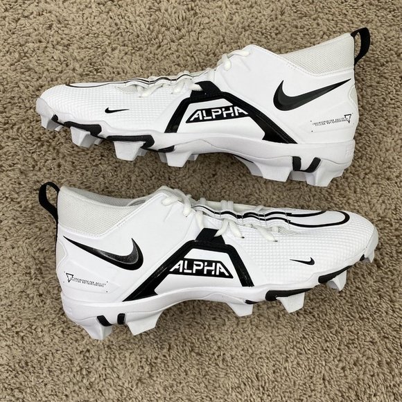 Nike Alpha Menace 3 Shark Mid Football Cleats Men's 12 White CV0582-100 - New - Picture 11 of 11